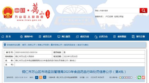 銅仁市萬山區(qū)市場(chǎng)監(jiān)督管理局2023年食品藥品行政處罰信息公示（第4批）——以貴州企業(yè)管理為例